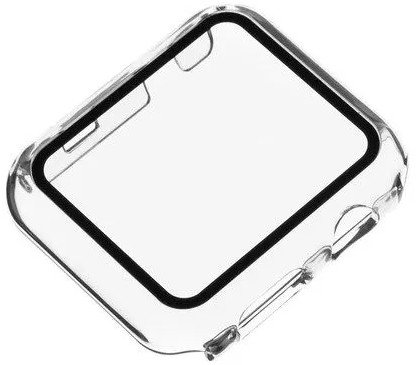 Mbulesë mbrojtëse FIXED Pure Cover për Apple Watch Series 8, 41mm, xham i kalitur, transparente