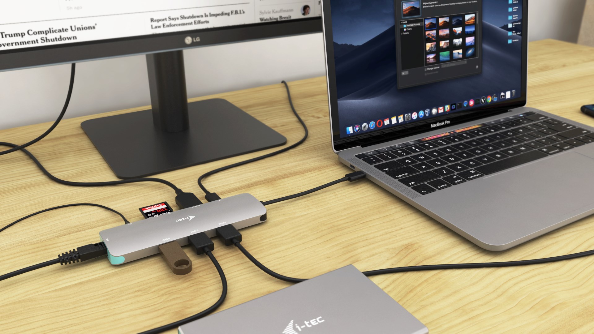 Stacion lidhës i-tec Metal USB-C Nano, HDMI 4K, 100W, i argjendtë