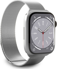 Rrip ore Puro Milanese për Apple Watch 42 44 45mm Ultra, çelik inox, argjend