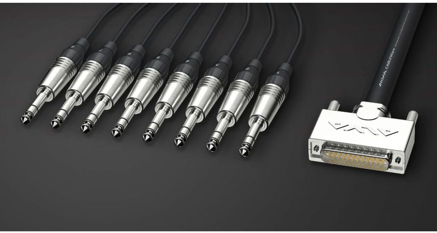 Kabllo audio Alva Audio Analog Multi-Core, 5m, D-Sub25 në 8x TRS, e zezë