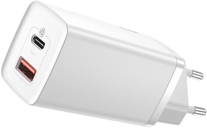 Adapter Baseus GaN2 Lite Fast PPS 65W USB, i bardhë