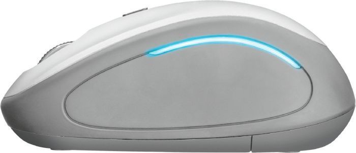 Maus Trust YVI, wireless, USB, i bardhë