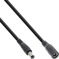 Кабел продолжувач за напојување Инлајн DC, 5.5x2.5mm, 2m, црн