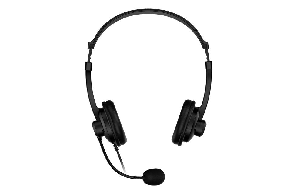 Kufje Genius HS-230U, me mikrofon, USB, të zeza