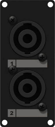 Modul audio Caymon CASY142/B, 2x konektorë NL4MP SpeakON, çelik i zi