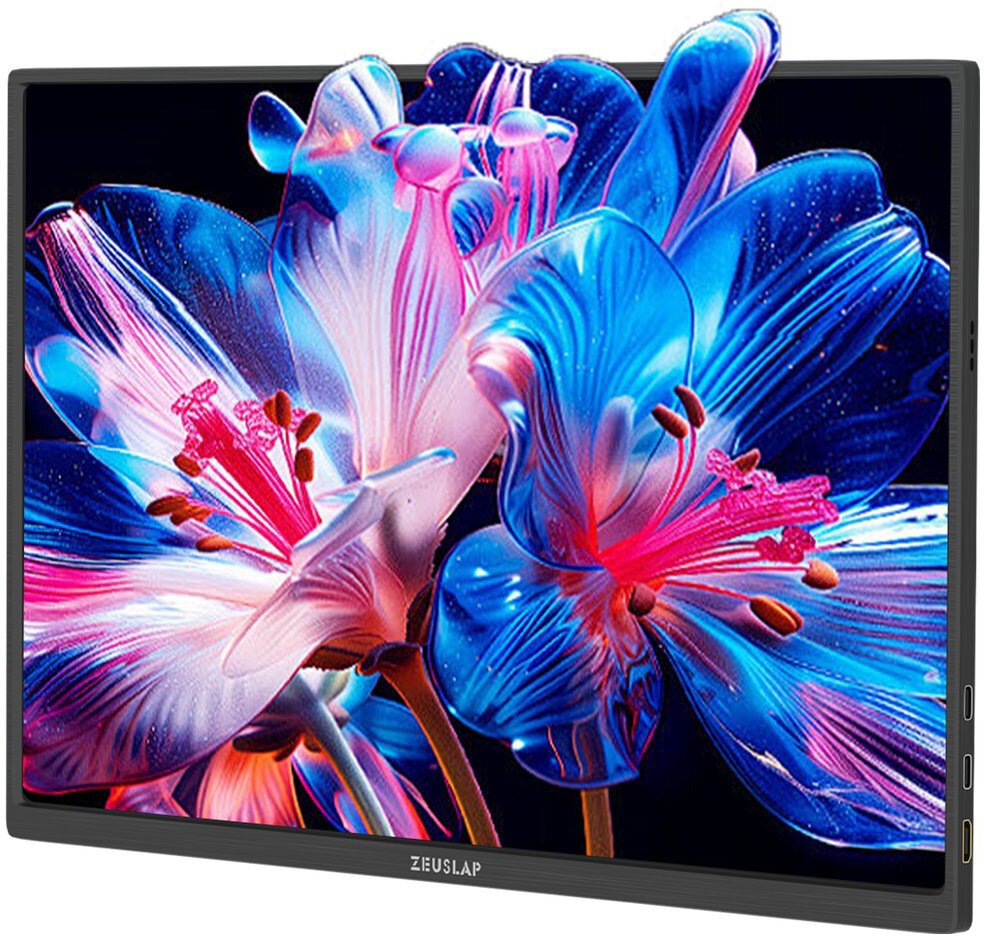 Monitor portabël ZEUSLAP Z16K, 16", 4K, USB C HDMI, i zi