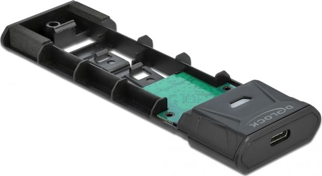 Kuti e jashtme SSD Delock 42638, M.2 NVMe SATA, USB C 3.2 Gen 2, metalike