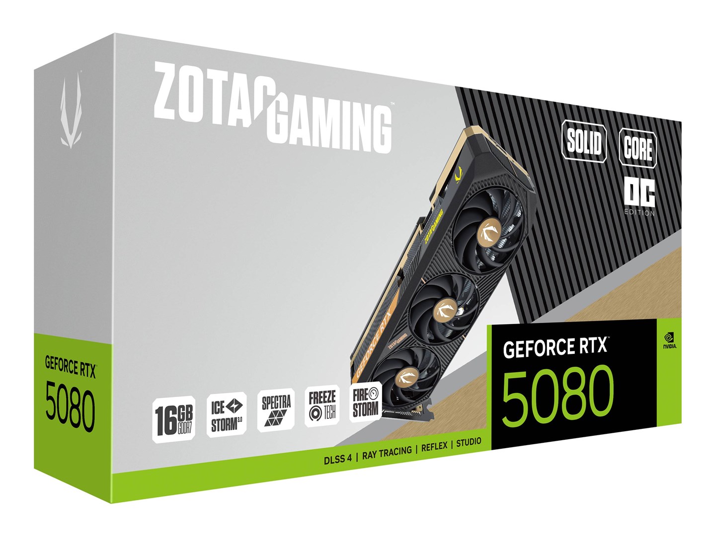 Kartelë grafike Zotac GAMING GeForce RTX 5080 SOLID CORE OC NVIDIA, 16 GB GDDR7