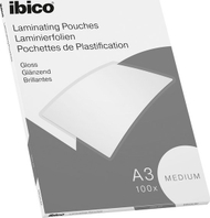Qese laminimi Ibico Basics Medium A3, crystal clear, 100 copë