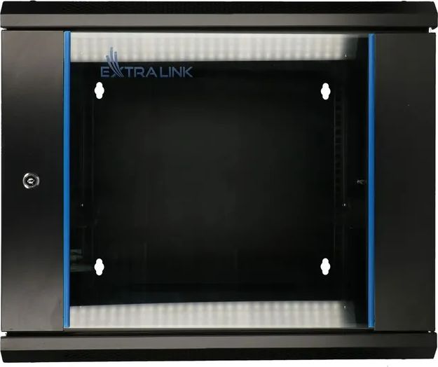 Kabinet rrjeti muror ExtraLink Wall Cabinet 19" 6U, metalik, derë xhami, gri