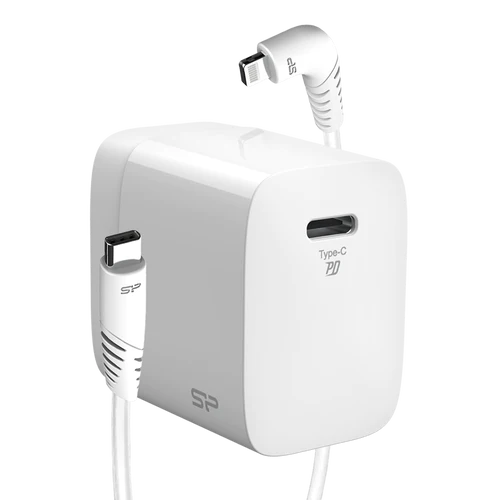 Karikues fast charging Silicon Power QM10, 18W, type-C/Lightning, i bardhë