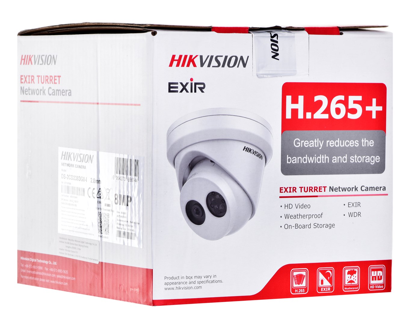 Kamerë IP Hikvision DS-2CD2383G0-I, 8MP, e bardhë