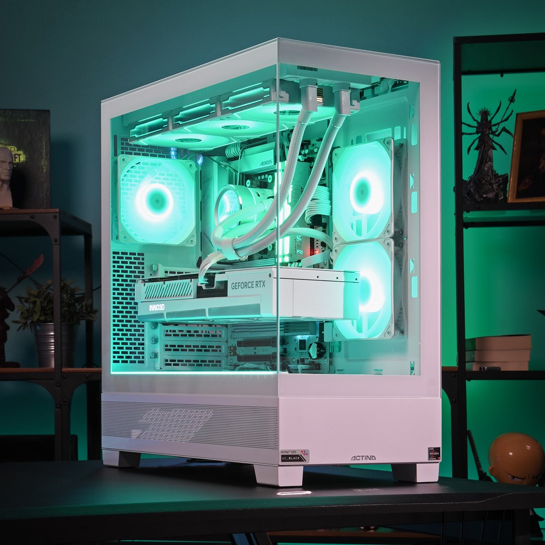 Kompjuter Actina View 7800X3D, 32GB, 1TB, RTX 4070TiS, i bardhë