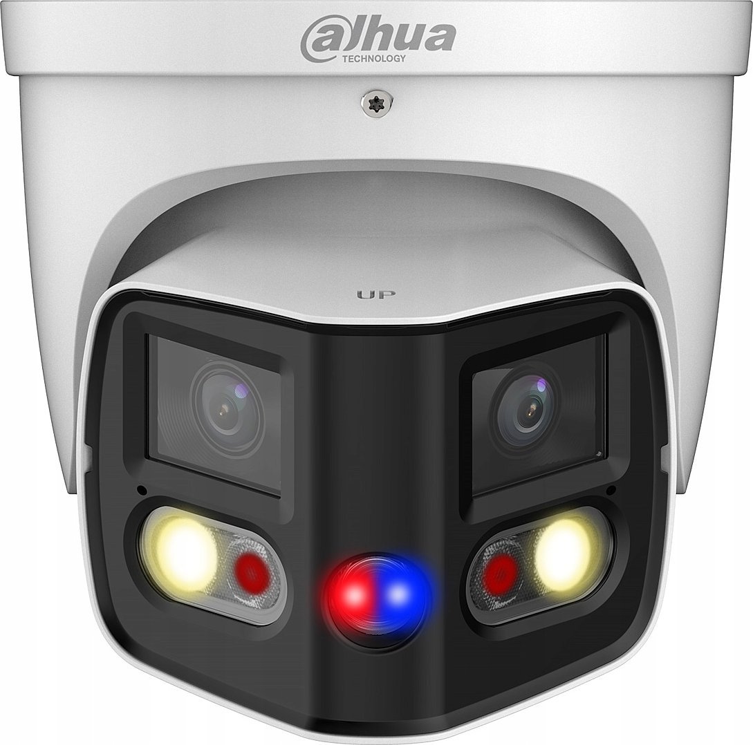 Камера за безбедност Dahua IPC-PDW3849P-A180-E2-as-PV-0280B, агол 180°, Dual Light TiOC, бела