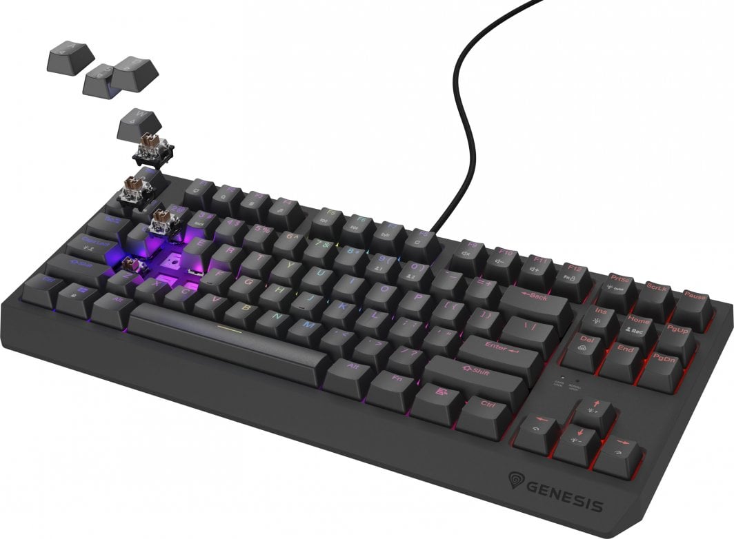 Tastierë Genesis Thor 230 TKL Outemu Brown, e zezë