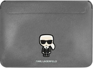 Etui tablet Karl Lagerfeld Sleeve KLCS14PISFG, 13/14", lëkurë Saffiano, argjendtë