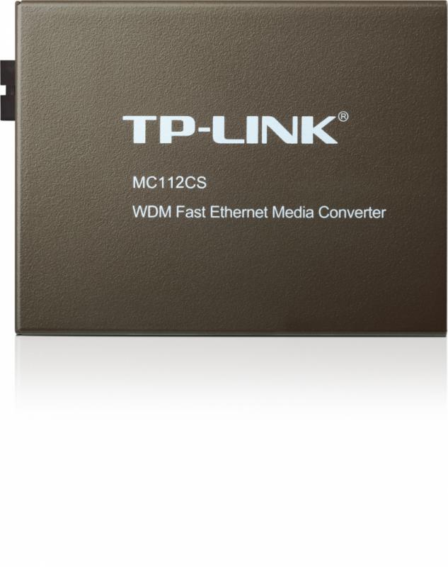 Media konvertues fibër TP-Link MC112CS, single mode SC, 100B-FX në 100B-TX, deri 20 km