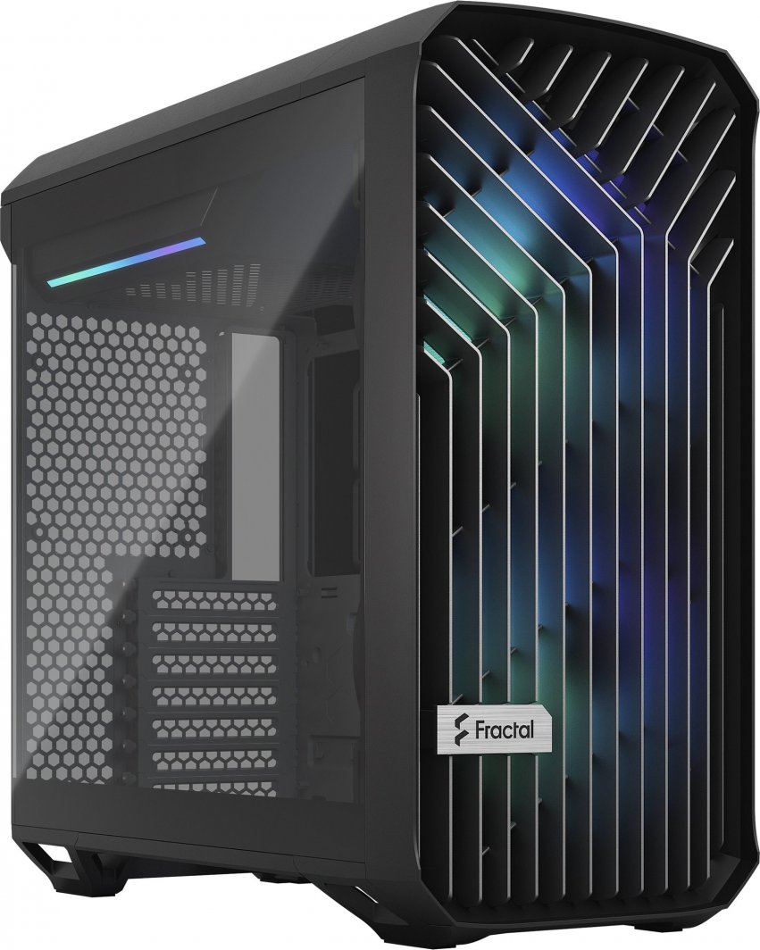 Куќиште за компјутер Fractal Design Torrent Compact RGB, Црна TG Light Tint, Midi Tower