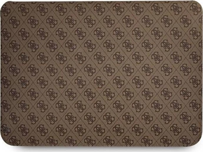 Futrollë laptopi Guess Sleeve Case, 13", lëkurë Saffiano, kafe