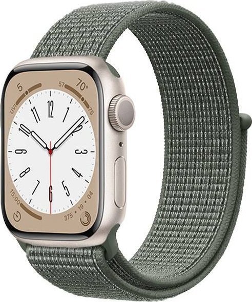 Rrip sportiv Crong Nylon për Apple Watch 42/44/45/49 mm, i gjelbër military