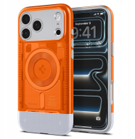 Mbulesë telefoni Spigen Classic C1 MagSafe për iPhone 17 Pro, strukturë dy shtresore, Tangerine