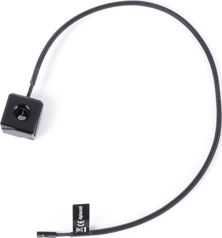 Senzor temperature Alphacool Square Acetal, për ujë-ftohje, i zi