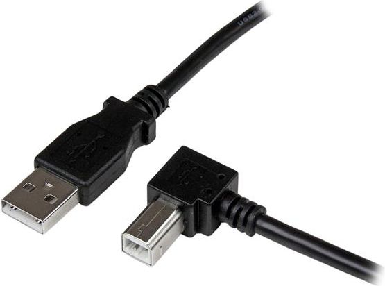 Kabllo USB StarTech USBAB3MR, USB 2.0 A në B kënd i djathtë, 3m, e zezë
