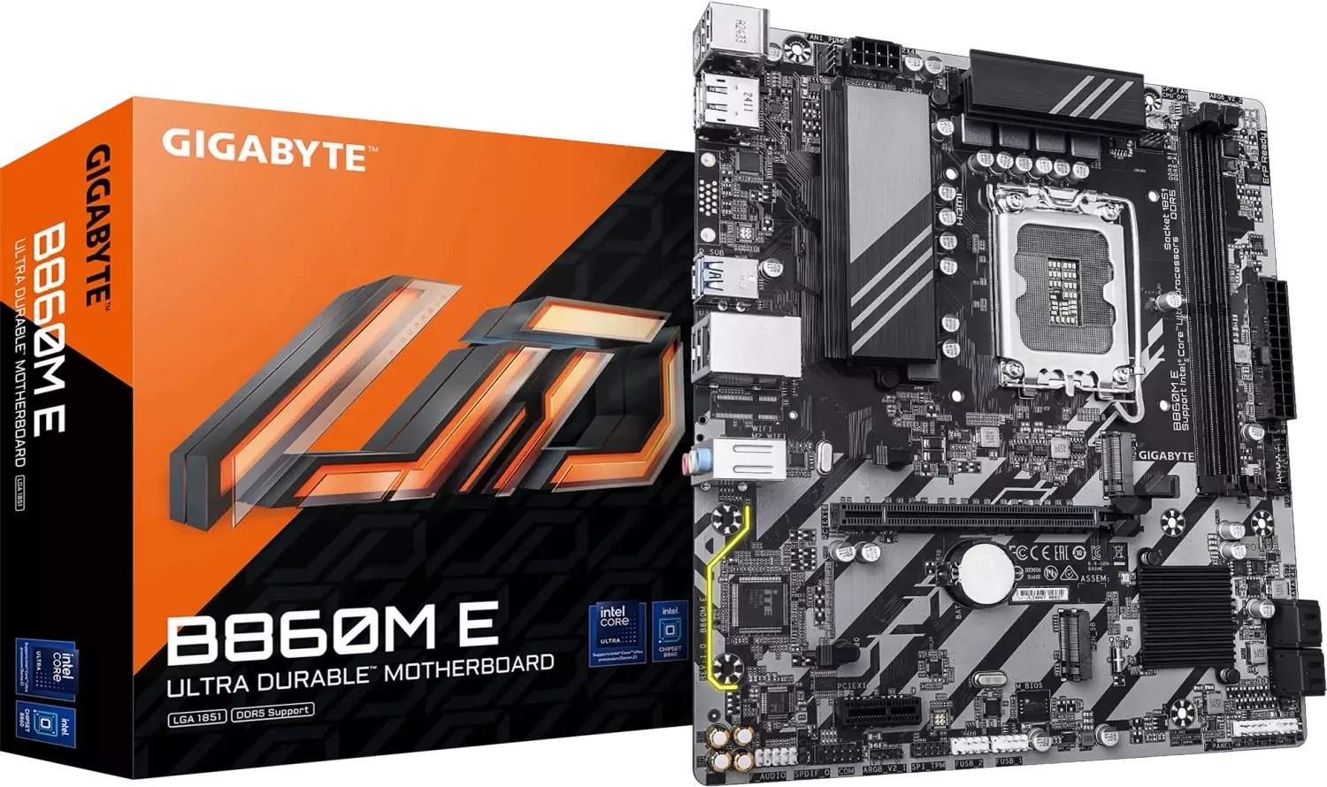 Motherboard Gigabyte B860M E, LGA1851, DDR5, Micro ATX