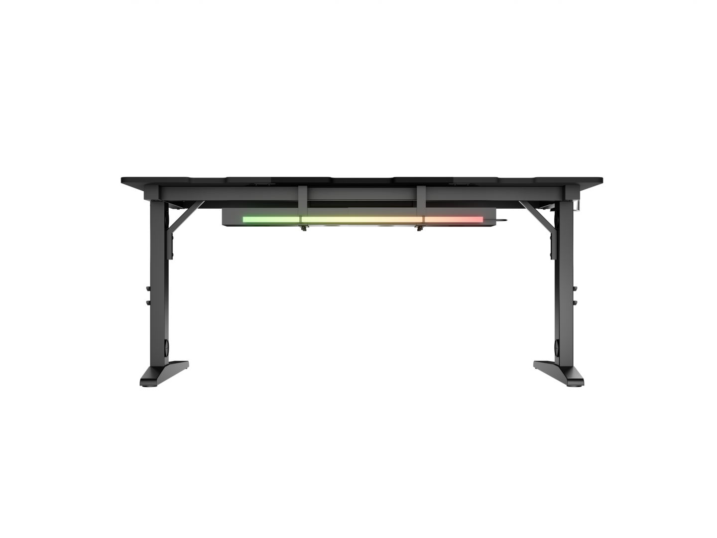 Tavolinë gaming Genesis Holm Modular 160, 160cm, ndriçim RGB, e zezë