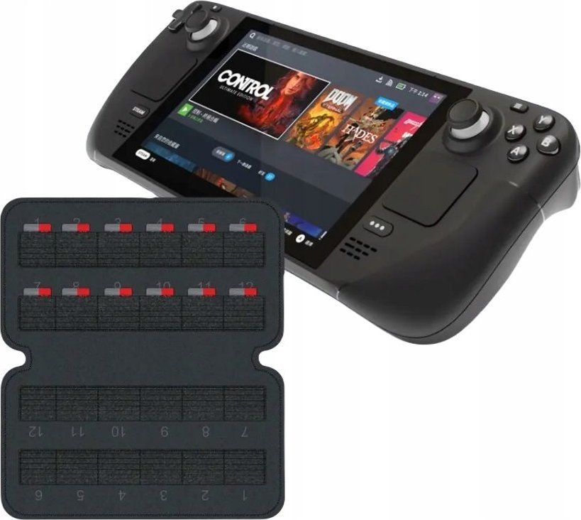 Kuti për MicroSD JYS JYS-SD022, për 24 karta, eco leather, e zezë