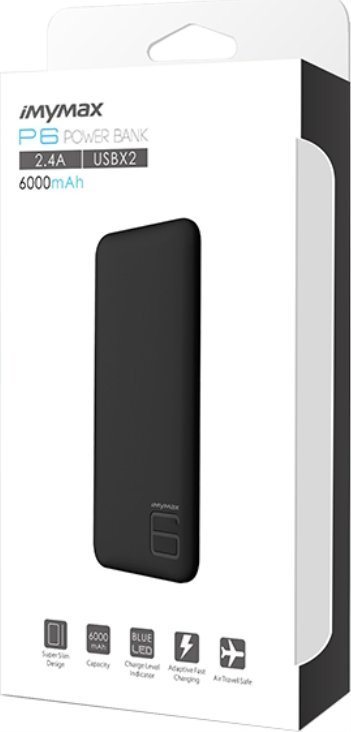 Powerbank Mymax Energy Bank IMYMAX P6, 6000mAh, gri
