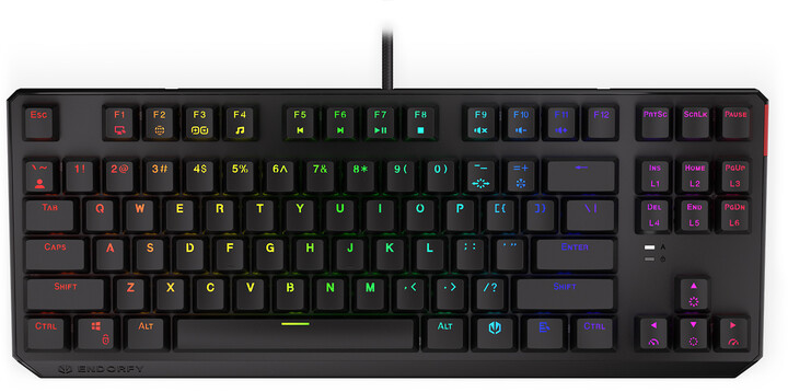 [OUTLET] Tastierë Endorfy Thock TKL Blue, Kailh Blue, US, e zezë