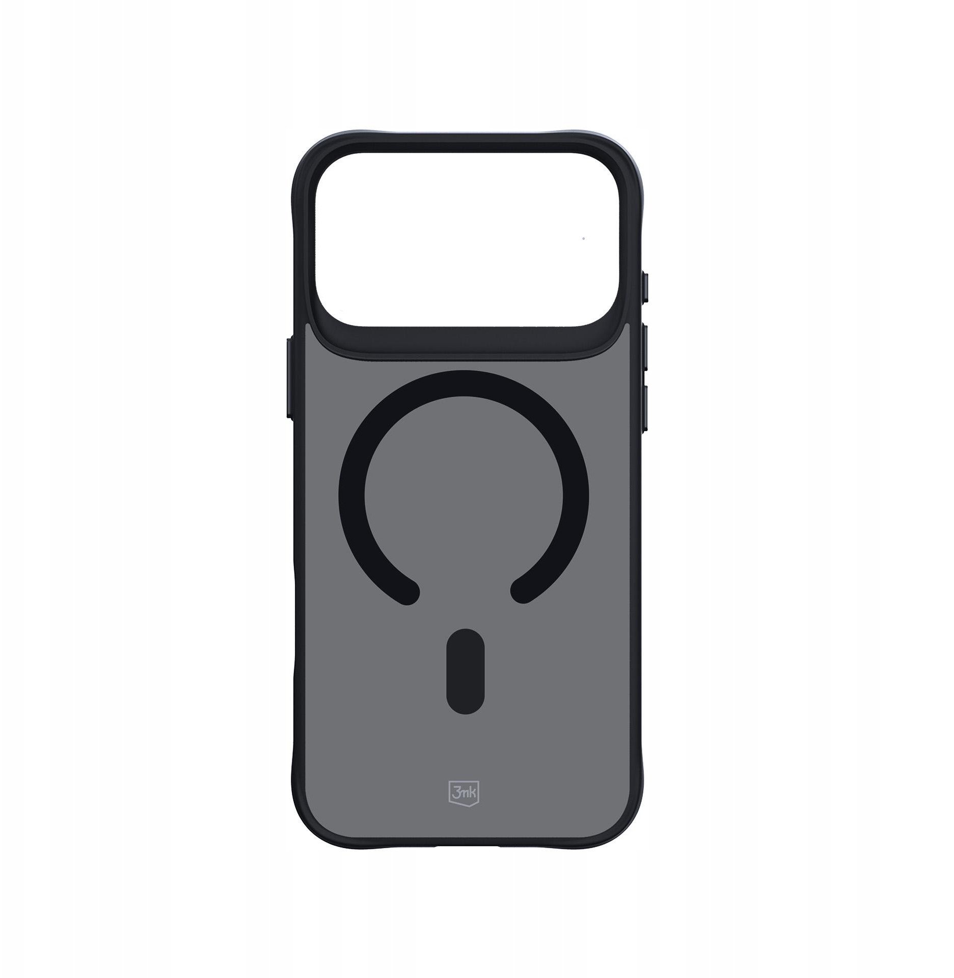 Mbulesë telefoni 3MK MagCase Smoke Matt, për iPhone 17 Pro Max, MagSafe, e zezë