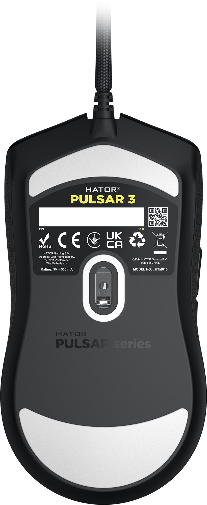 Maus gaming Hator Pulsar 3, 12000 DPI, 62g, i zi
