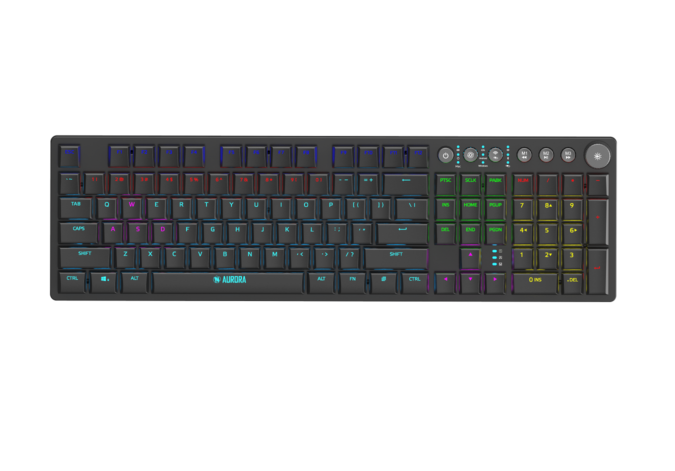 Tastierë mekanike universale iBOX AURORA K-6, RF Wireless + Bluetooth, RGB, e zezë