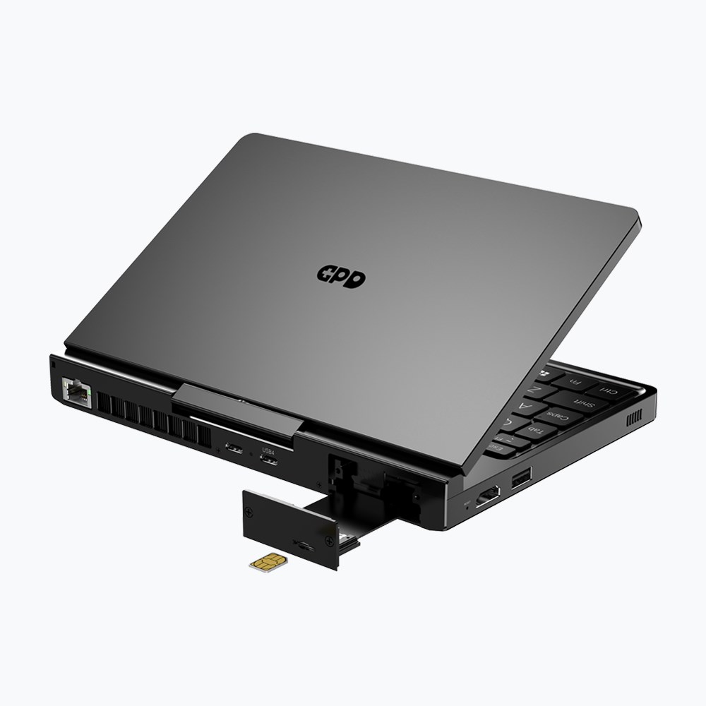 Laptop mini GPD Pocket 4, 8" WQXGA, Ryzen 7 8840U, Touchscreen, 144Hz IPS, 16GB, SSD 1TB, Radeon 780M 3GB, i hirtë