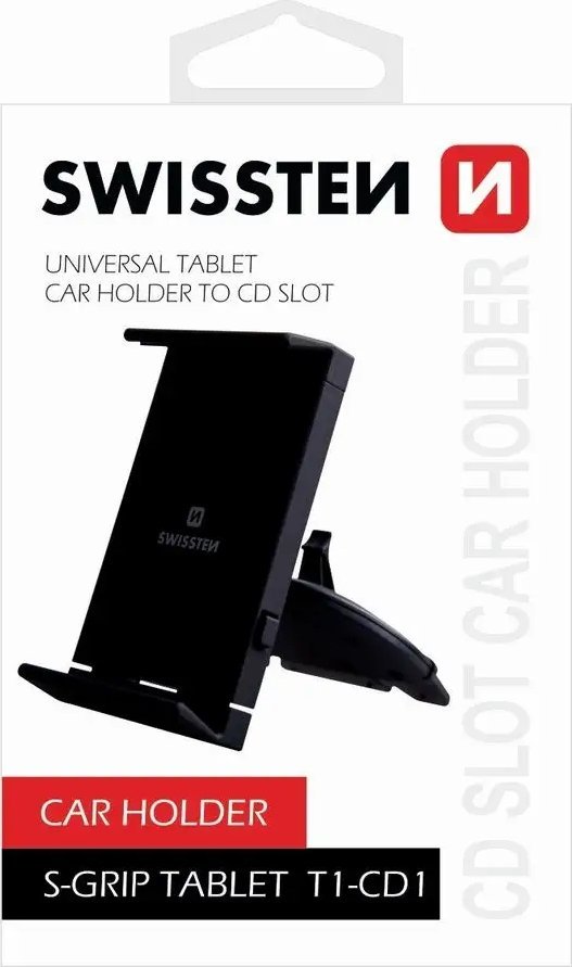Mbajtëse telefoni Swissten T1 CD1, për hapësirë CD në makinë, universale, e zezë