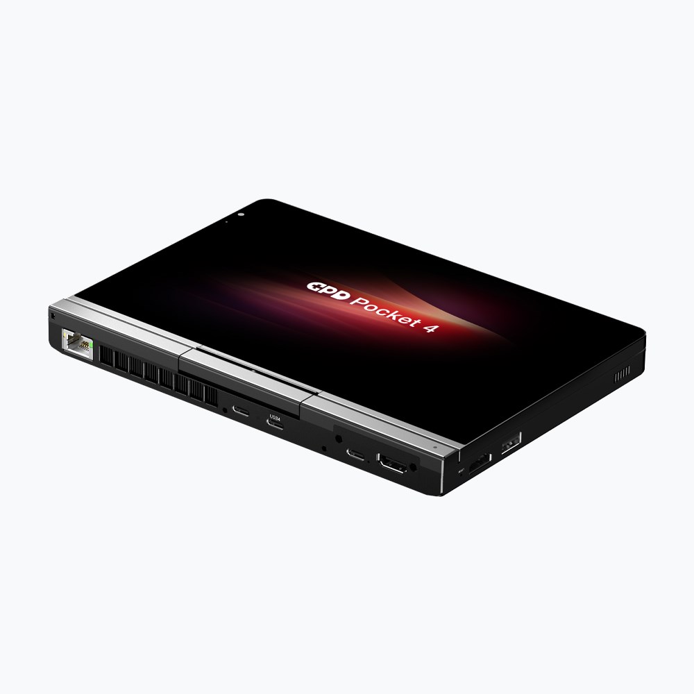 Laptop mini GPD Pocket 4, 8" WQXGA, Ryzen 7 8840U, Touchscreen, 144Hz IPS, 16GB, SSD 1TB, Radeon 780M 3GB, i hirtë
