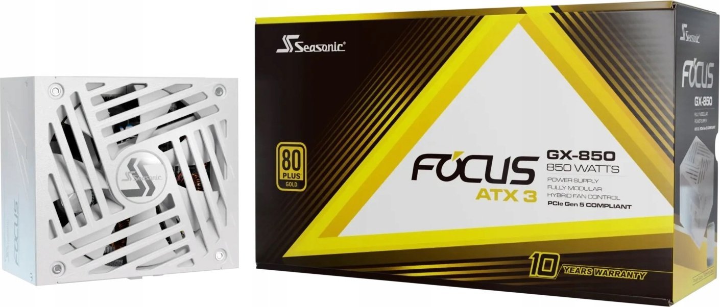 Furnizues energjie Seasonic Focus GX-850, 850W, 80 Plus Gold, i bardhë