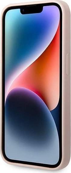 Mbulesë telefoni Karl Lagerfeld për iPhone 14 Pro 6.1", silikon, MagSafe, rozë e çelët