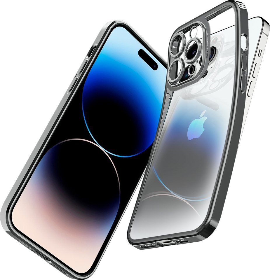 Mbulesë telefoni Spigen Optik Crystal, për iPhone 14 Pro, transparente, gri krom