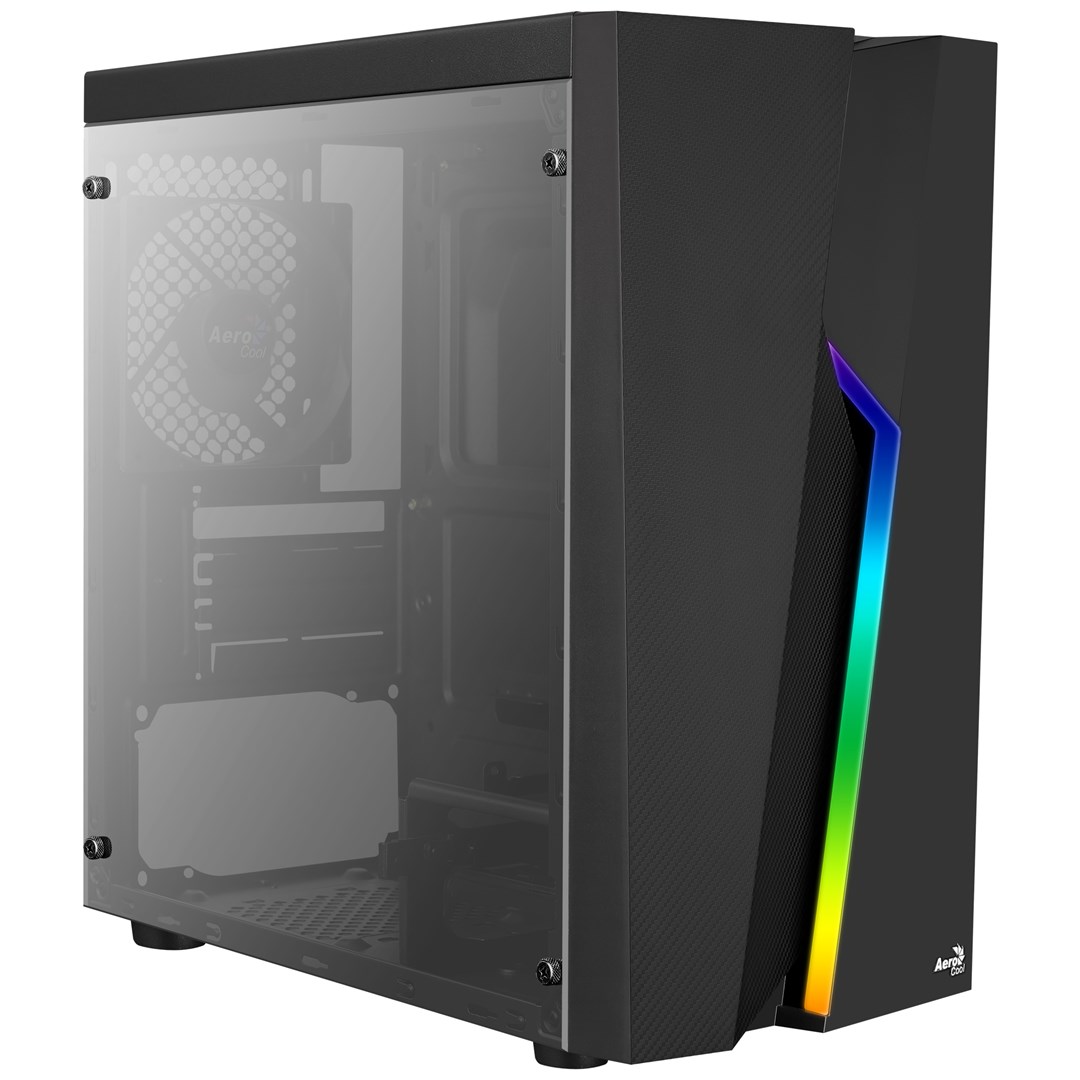 Kase kompjuteri Aerocool Mini Bolt, mini tower, RGB, e zezë