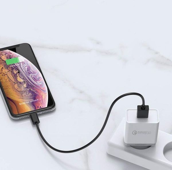 Полнач за ѕид Ugreen CD122, 18W Quick Charge 3.0, 1x USB A, бел