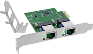 Kartë rrjeti InLine Dual Gigabit, 2x RJ45 1Gb/s, PCIe x1, me LP bracket