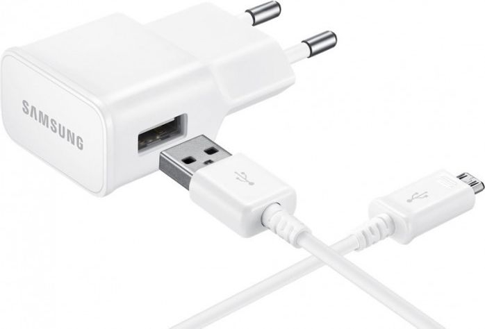 Karikues Samsung EP-TA50EWE, 5V 1.55A, kabllo Micro USB 1m, i bardhë