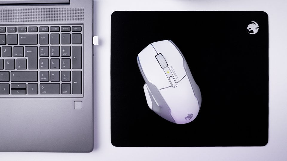 Maus gaming Roccat Kone Air, wireless, ergonomik, i bardhë