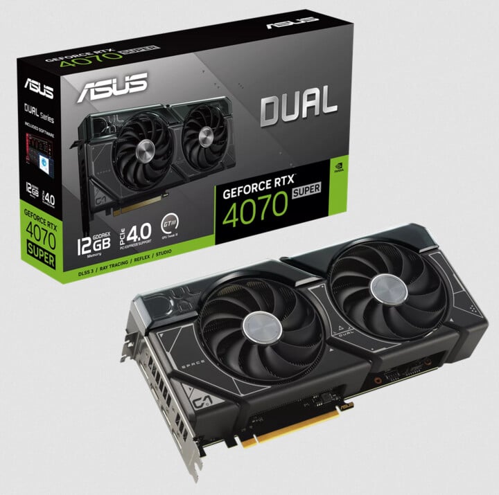 Kartelë grafike ASUS Dual GeForce RTX 4070 SUPER, 12GB GDDR6X