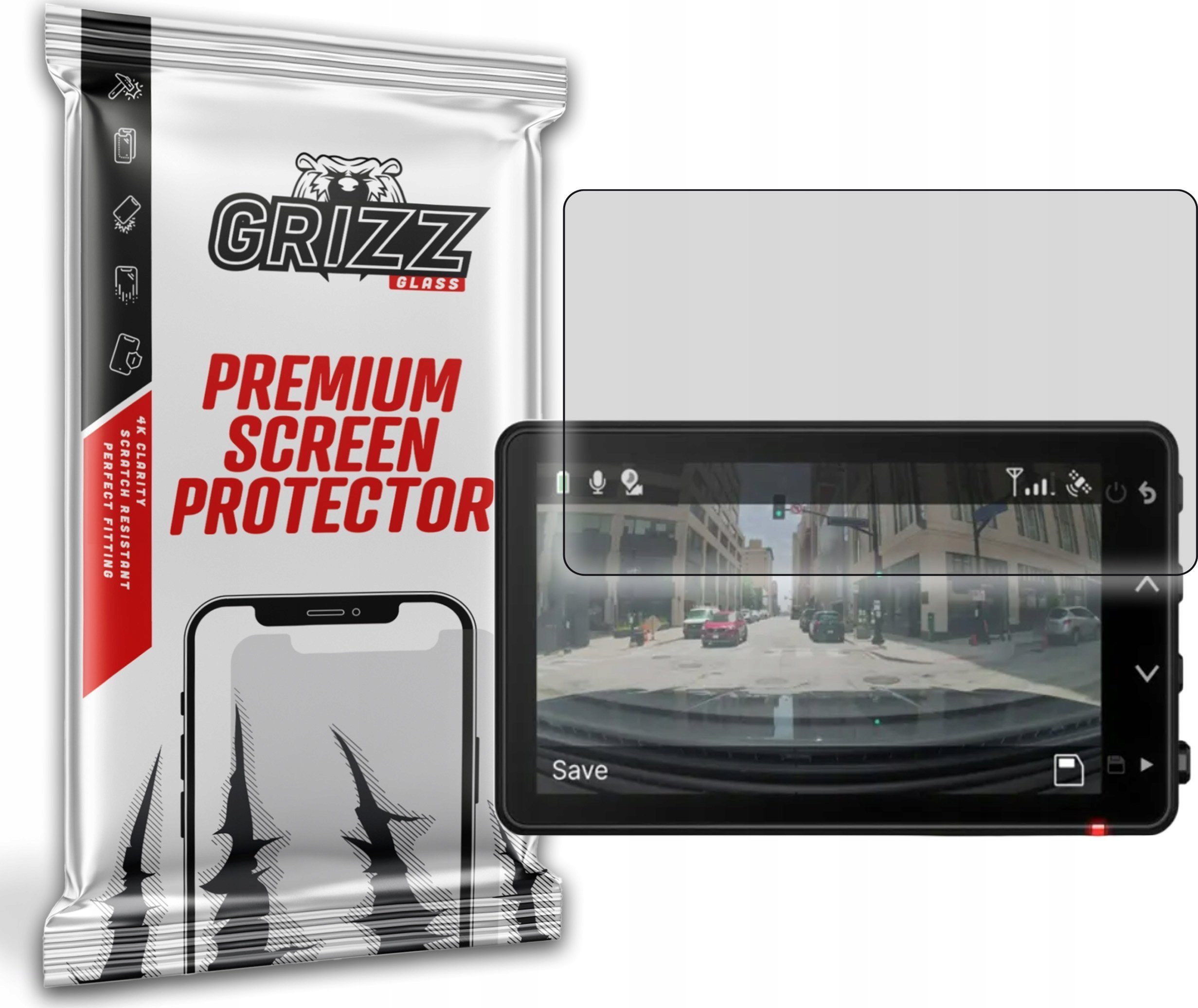 Folie mbrojtëse matte GrizzGlass PaperScreen për Garmin Dash Cam
