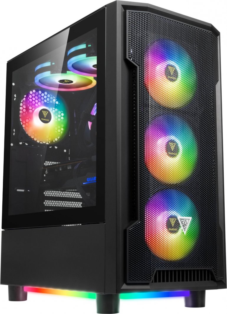 Kasë Gamdias Athena M6 Lite ARGB, e zezë, Midi Tower