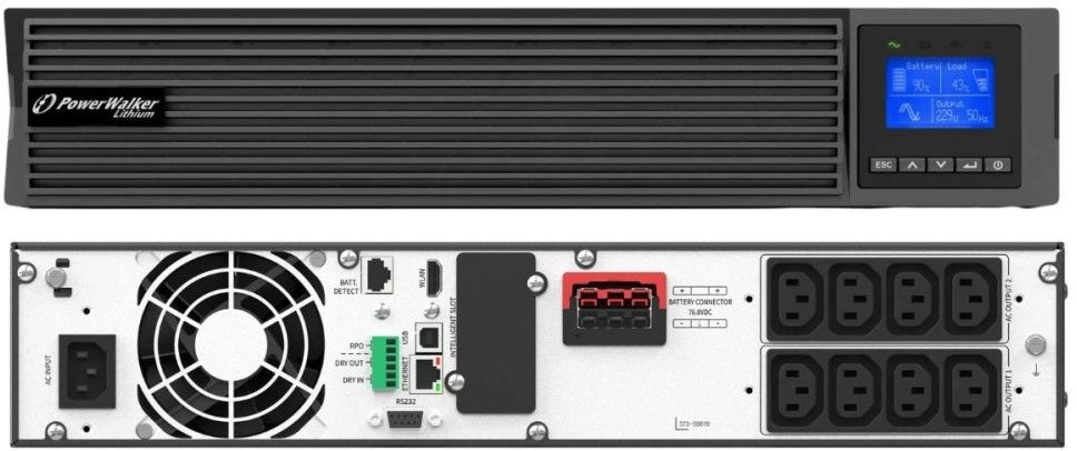 UPS Powerwalker VFI 2000 LICR IoT, 2000VA, menaxhim IoT, i zi